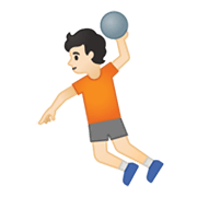🤾🏻 Emoji Handballspieler(in): helle Hautfarbe Google Android 10.0 March 2020 Feature Drop.
