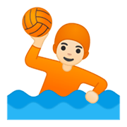 🤽🏻 Emoji Pessoa Jogando Polo Aquático: Pele Clara na Google Android 10.0 March 2020 Feature Drop.