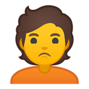 Emoji 🙎 Persona Imbronciata su Google Android 10.0 March 2020 Feature Drop.