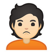 🙎🏻 Emoji Pessoa Fazendo Bico: Pele Clara na Google Android 10.0 March 2020 Feature Drop.