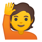 Emoji 🙋 Persona Con Mano Alzata su Google Android 10.0 March 2020 Feature Drop.