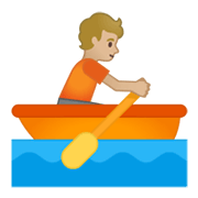 🚣🏼 Emoji Person im Ruderboot: mittelhelle Hautfarbe Google Android 10.0 March 2020 Feature Drop.