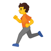 Emoji 🏃 Persona Che Corre su Google Android 10.0 March 2020 Feature Drop.