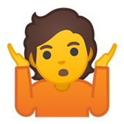 Emoji 🤷 Persona Che Scrolla Le Spalle su Google Android 10.0 March 2020 Feature Drop.
