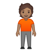 Emoji 🧍🏽 Persona In Piedi: Carnagione Olivastra su Google Android 10.0 March 2020 Feature Drop.