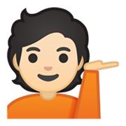 💁🏻 Emoji Pessoa Com A Palma Virada Para Cima: Pele Clara na Google Android 10.0 March 2020 Feature Drop.