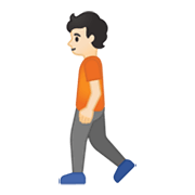 🚶🏻 Emoji Persona Caminando: Tono De Piel Claro en Google Android 10.0 March 2020 Feature Drop.