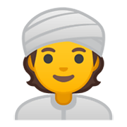 Émoji 👳 Personne En Turban sur Google Android 10.0 March 2020 Feature Drop.