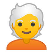 Émoji 🧑‍🦳 Adulte : Cheveux Blancs sur Google Android 10.0 March 2020 Feature Drop.
