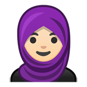 🧕🏻 Emoji Mulher Com Véu: Pele Clara na Google Android 10.0 March 2020 Feature Drop.