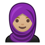 🧕🏼 Emoji Mulher Com Véu: Pele Morena Clara na Google Android 10.0 March 2020 Feature Drop.