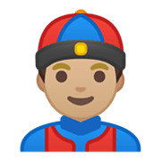 Emoji 👲🏼 Uomo Con Zucchetto Cinese: Carnagione Abbastanza Chiara su Google Android 10.0 March 2020 Feature Drop.