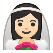 👰🏻 Emoji Person mit Schleier: helle Hautfarbe Google Android 10.0 March 2020 Feature Drop.