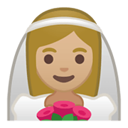 👰🏼 Emoji Person mit Schleier: mittelhelle Hautfarbe Google Android 10.0 March 2020 Feature Drop.