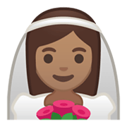 👰🏽 Emoji Person mit Schleier: mittlere Hautfarbe Google Android 10.0 March 2020 Feature Drop.