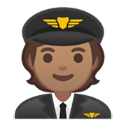 Émoji 🧑🏽‍✈️ Pilote : Peau Légèrement Mate sur Google Android 10.0 March 2020 Feature Drop.