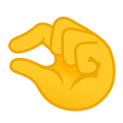 Emoji 🤏 Mano Che Fa Il Gesto Del Pizzico su Google Android 10.0 March 2020 Feature Drop.