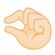 Emoji 🤏🏻 Mano Che Fa Il Gesto Del Pizzico: Carnagione Chiara su Google Android 10.0 March 2020 Feature Drop.