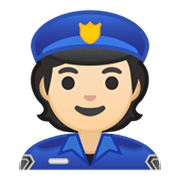 👮🏻 Emoji Polizist(in): helle Hautfarbe Google Android 10.0 March 2020 Feature Drop.