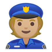 Émoji 👮🏼 Officier De Police : Peau Moyennement Claire sur Google Android 10.0 March 2020 Feature Drop.