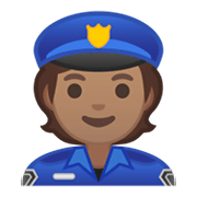 Émoji 👮🏽 Officier De Police : Peau Légèrement Mate sur Google Android 10.0 March 2020 Feature Drop.