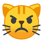 Emoji 😾 Gatto Imbronciato su Google Android 10.0 March 2020 Feature Drop.