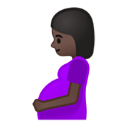 🤰🏿 Emoji schwangere Frau: dunkle Hautfarbe Google Android 10.0 March 2020 Feature Drop.