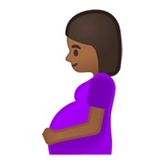 🤰🏾 Emoji Mujer Embarazada: Tono De Piel Oscuro Medio en Google Android 10.0 March 2020 Feature Drop.