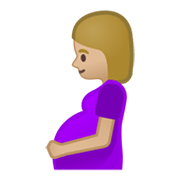 🤰🏼 Emoji Mujer Embarazada: Tono De Piel Claro Medio en Google Android 10.0 March 2020 Feature Drop.