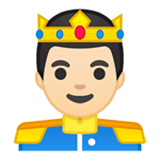 🤴🏻 Emoji Príncipe: Tono De Piel Claro en Google Android 10.0 March 2020 Feature Drop.