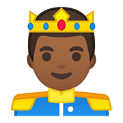 Emoji 🤴🏾 Principe: Carnagione Abbastanza Scura su Google Android 10.0 March 2020 Feature Drop.