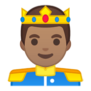 🤴🏽 Emoji Príncipe: Pele Morena na Google Android 10.0 March 2020 Feature Drop.