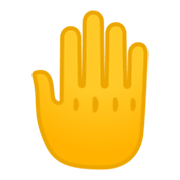 Emoji 🤚 Dorso Mano Alzata su Google Android 10.0 March 2020 Feature Drop.