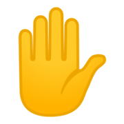Emoji ✋ Mano Alzata su Google Android 10.0 March 2020 Feature Drop.