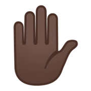 ✋🏿 Emoji Mão Levantada: Pele Escura na Google Android 10.0 March 2020 Feature Drop.