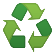 Émoji ♻️ Symbole Recyclage sur Google Android 10.0 March 2020 Feature Drop.