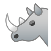 Émoji 🦏 Rhinocéros sur Google Android 10.0 March 2020 Feature Drop.