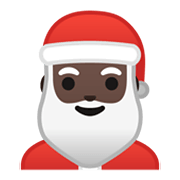 🎅🏿 Emoji Papá Noel: Tono De Piel Oscuro en Google Android 10.0 March 2020 Feature Drop.