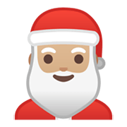 🎅🏼 Emoji Papá Noel: Tono De Piel Claro Medio en Google Android 10.0 March 2020 Feature Drop.
