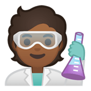 Emoji 🧑🏾‍🔬 Persona Che Lavora In Campo Scientifico: Carnagione Abbastanza Scura su Google Android 10.0 March 2020 Feature Drop.