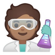 Emoji 🧑🏽‍🔬 Persona Che Lavora In Campo Scientifico: Carnagione Olivastra su Google Android 10.0 March 2020 Feature Drop.