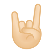 🤘🏻 Emoji Saudação Do Rock: Pele Clara na Google Android 10.0 March 2020 Feature Drop.