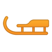Emoji 🛷 Slitta su Google Android 10.0 March 2020 Feature Drop.