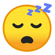 Emoji 😴 Faccina Che Dorme su Google Android 10.0 March 2020 Feature Drop.