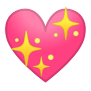 Emoji 💖 Cuore Che Luccica su Google Android 10.0 March 2020 Feature Drop.