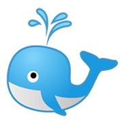 Emoji 🐳 Balena Che Spruzza Acqua su Google Android 10.0 March 2020 Feature Drop.