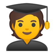 Emoji 🧑‍🎓 Studente su Google Android 10.0 March 2020 Feature Drop.