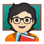 🧑🏻‍🏫 Emoji Professora Na Escola: Pele Clara na Google Android 10.0 March 2020 Feature Drop.