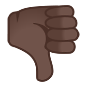 👎🏿 Emoji Daumen runter: dunkle Hautfarbe Google Android 10.0 March 2020 Feature Drop.
