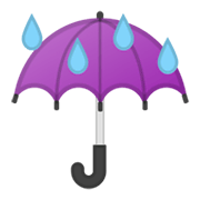 Émoji ☔ Parapluie Avec Gouttes De Pluie sur Google Android 10.0 March 2020 Feature Drop.